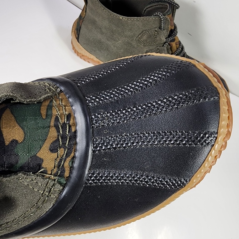 Sorel Out N About Plus Ankle Duck Boots Womens 9.5 Camo Suede Waterproof EUC - Picture 3 of 12